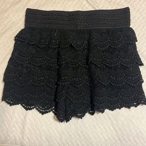 Lace Black Shorts